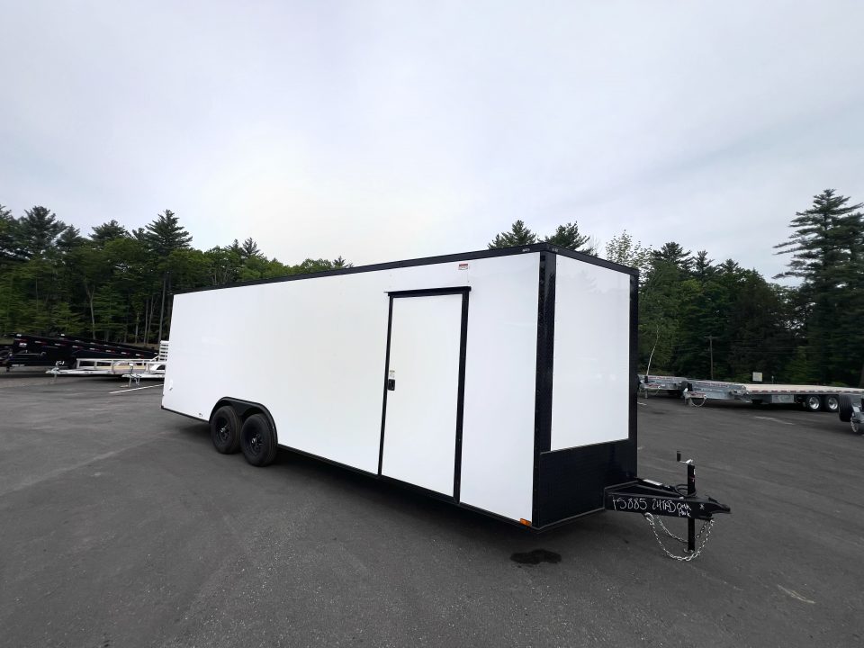 New DEMO* 2026 Panther Cargo 8.5X24+2ft V-Nose / .080 Polycore / 7' interior / Blackout/ Spoiler -9990 GVW