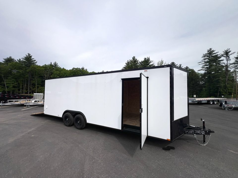 New DEMO* 2026 Panther Cargo 8.5X24+2ft V-Nose / .080 Polycore / 7' interior / Blackout/ Spoiler -9990 GVW