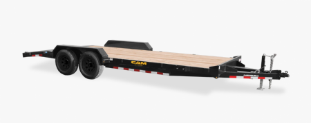 New 2025 Cam Superline 7 x 18 (14+4) CAM Wood Deck Car Hauler 7K