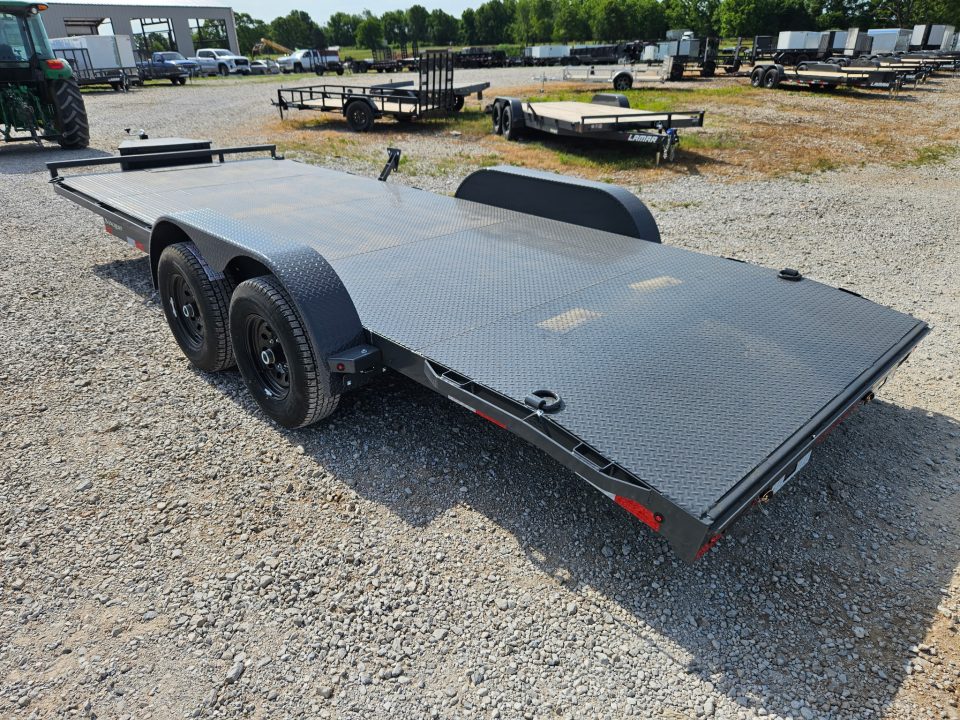 New 2026 Lamar 83X20 TANDEM 10K STEEL DECK CAR HAULER W/2 FT DOVE & SLIDE OUT RAMPS