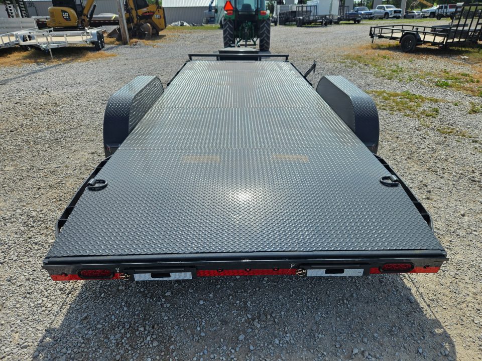 New 2026 Lamar 83X20 TANDEM 10K STEEL DECK CAR HAULER W/2 FT DOVE & SLIDE OUT RAMPS