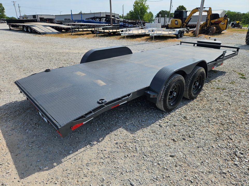 New 2026 Lamar 83X20 TANDEM 10K STEEL DECK CAR HAULER W/2 FT DOVE & SLIDE OUT RAMPS