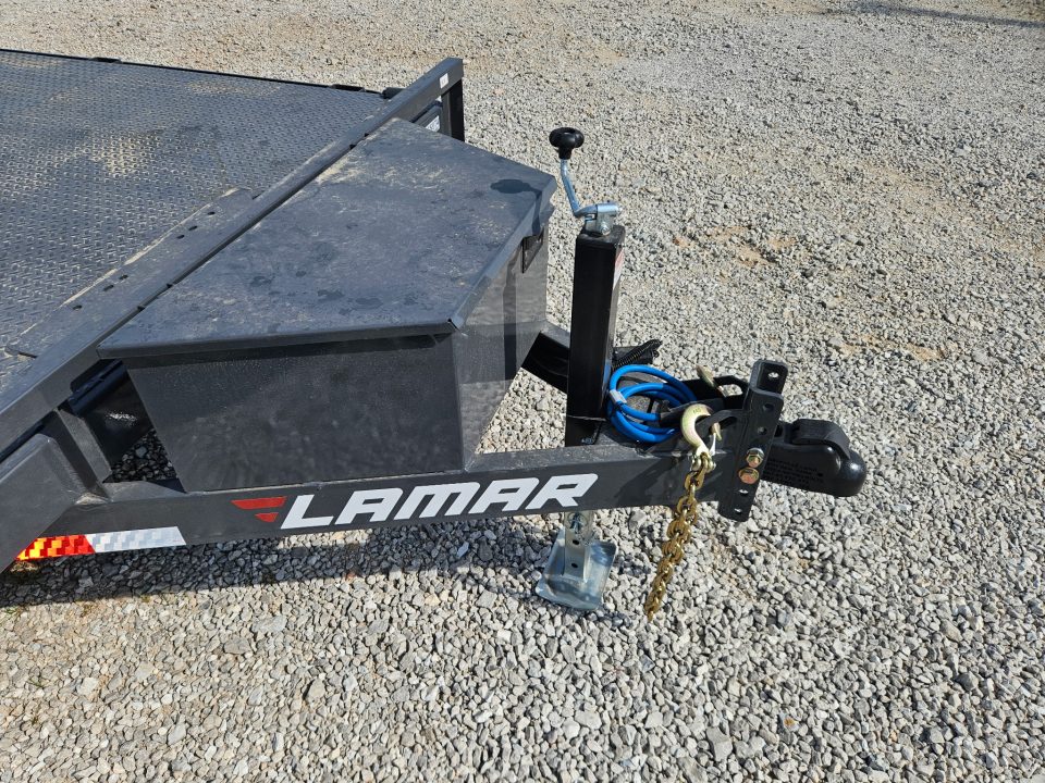 New 2026 Lamar 83X20 TANDEM 10K STEEL DECK CAR HAULER W/2 FT DOVE & SLIDE OUT RAMPS