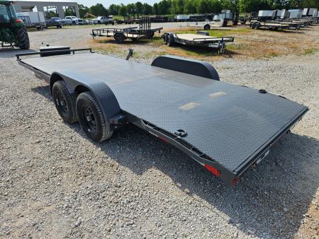 New 2026 Lamar 83X20 TANDEM 10K STEEL DECK CAR HAULER W/2 FT DOVE & SLIDE OUT RAMPS
