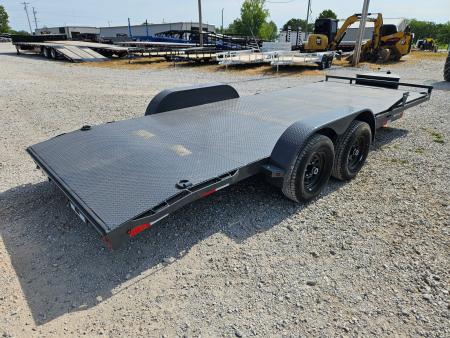 New 2026 Lamar 83X20 TANDEM 10K STEEL DECK CAR HAULER W/2 FT DOVE & SLIDE OUT RAMPS