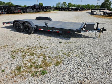 New 2026 Lamar 83X20 TANDEM 10K STEEL DECK CAR HAULER W/2 FT DOVE & SLIDE OUT RAMPS