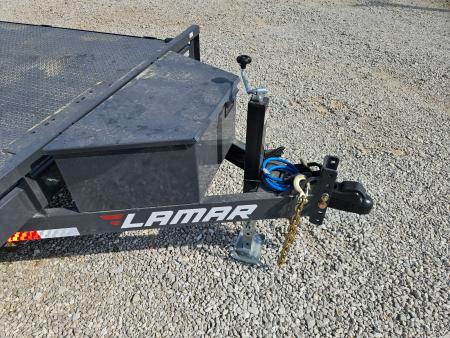 New 2026 Lamar 83X20 TANDEM 10K STEEL DECK CAR HAULER W/2 FT DOVE & SLIDE OUT RAMPS