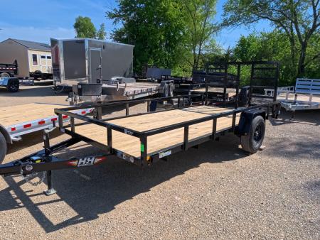 New 2026 H&H 82  x 14' Rail Side Utility with 5K Brake and 4 Ft. Ladder Style Gate
