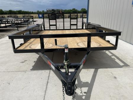New C&M 82x12 ANGLE TOP UTILITY (2) 3500lb TANDEM AXLES, GVWR 7000lb, W/32" GATE, DOVETAIL