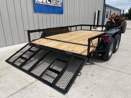 New C&M 82x12 ANGLE TOP UTILITY (2) 3500lb TANDEM AXLES, GVWR 7000lb, W/32" GATE, DOVETAIL