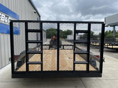New C&M 82X12 ANGLE TOP UTILTY (2) 3500lb TANDEM AXLES, GVWR 7000lb W/4' GATE