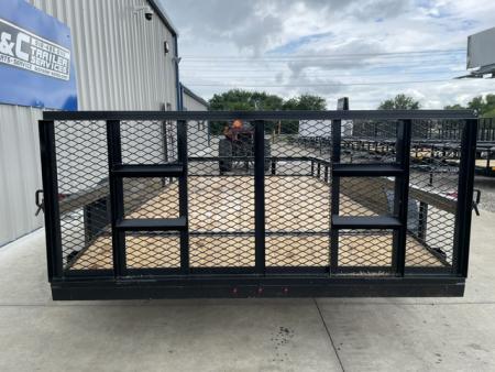 New 2026 C&M 82X14 ANGLE TOP UTILITY (2) 3500lb TANDEM AXLES, GVWR 7000lb, 32" GATE, DOVETAIL