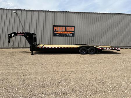 New 2026 Midsota 28' Hydraulic Tail Gooseneck Equipment Trailer