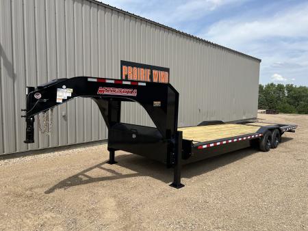 New 2026 Midsota 28' Hydraulic Tail Gooseneck Equipment Trailer