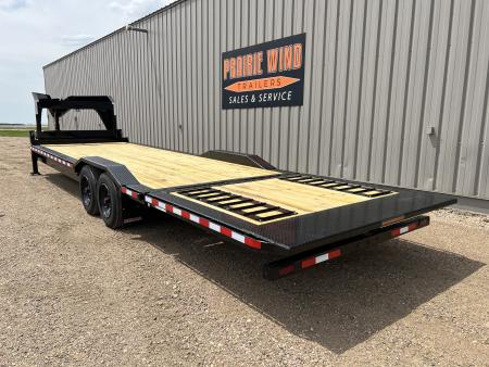 New 2026 Midsota 28' Hydraulic Tail Gooseneck Equipment Trailer