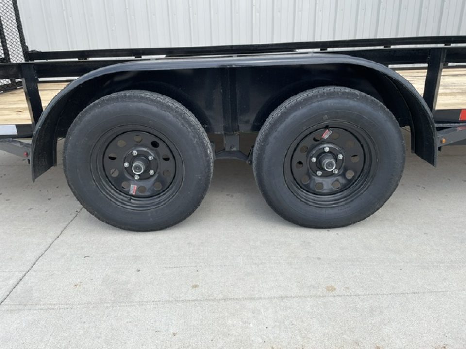 New 2026 C&M 82X16 ANGLE TOP UTILITY (2) 3500lb AXLES, GVWR 7000lbs, 4' GATE