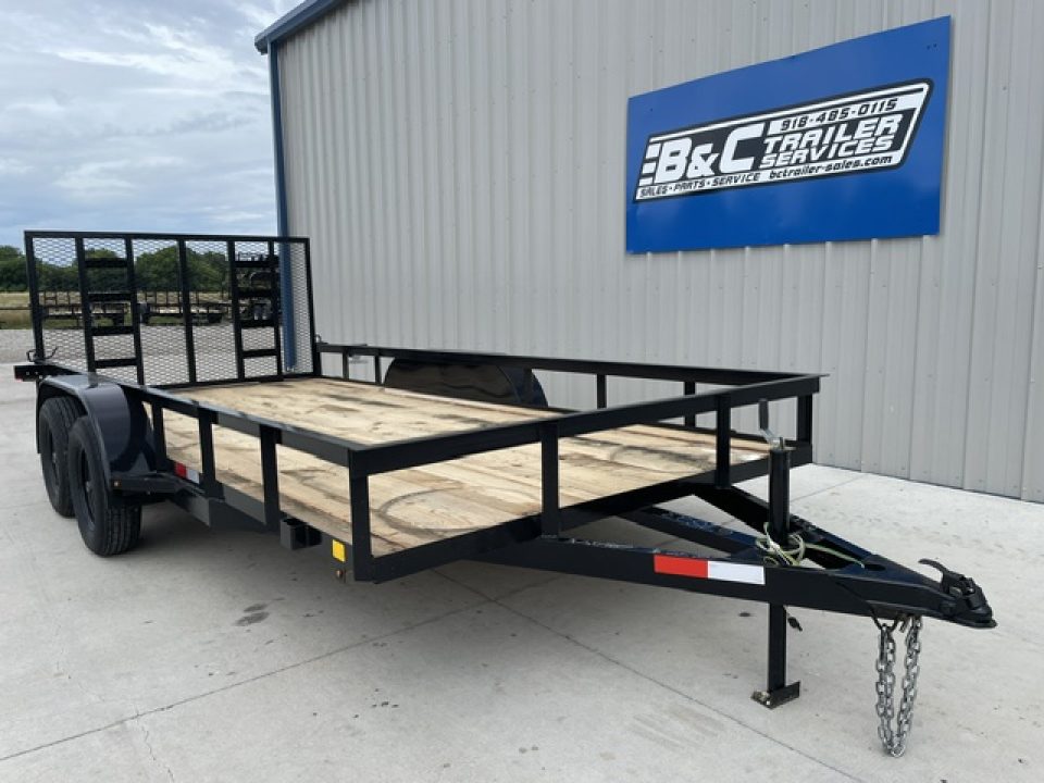 New 2026 C&M 82X16 ANGLE TOP UTILITY (2) 3500lb AXLES, GVWR 7000lbs, 4' GATE