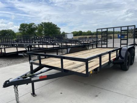 New 2026 C&M 82X16 ANGLE TOP UTILITY (2) 3500lb AXLES, GVWR 7000lbs, 4' GATE