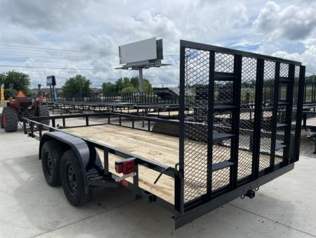 New 2026 C&M 82X16 ANGLE TOP UTILITY (2) 3500lb AXLES, GVWR 7000lbs, 4' GATE