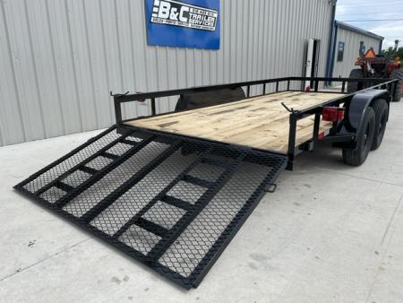 New 2026 C&M 82X16 ANGLE TOP UTILITY (2) 3500lb AXLES, GVWR 7000lbs, 4' GATE