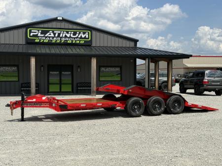New 2026 RawMaxx G3X TILT 102X24 W/14 PLY TIRES AND RHINO LINED FENDERS 21K GVWR Tilt Trailer