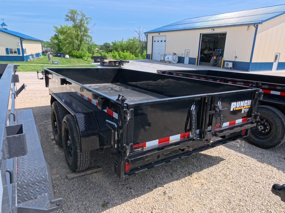 New 2026 Punch 83 x 14 Scissor Dump Trailer with 14K GVWR - Black