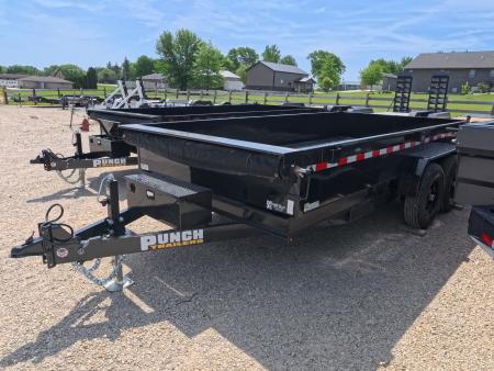 New 2026 Punch 83 x 14 Scissor Dump Trailer with 14K GVWR - Black