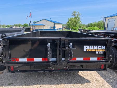 New 2026 Punch 83 x 14 Scissor Dump Trailer with 14K GVWR - Black