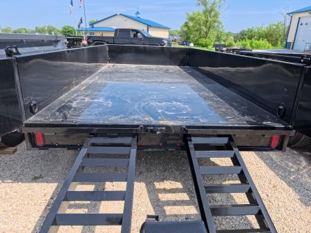 New 2026 Punch 83 x 14 Scissor Dump Trailer with 14K GVWR - Black