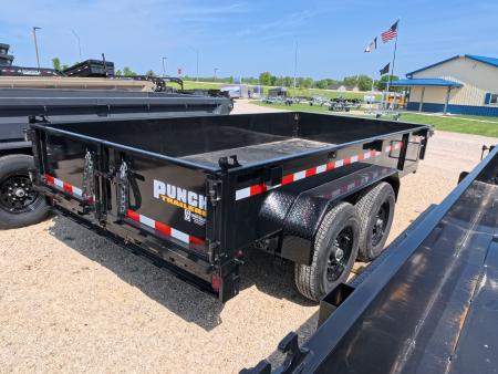 New 2026 Punch 83 x 14 Scissor Dump Trailer with 14K GVWR - Black