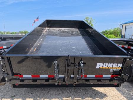 New 2026 Punch 83 x 14 Scissor Dump Trailer with 14K GVWR - Black