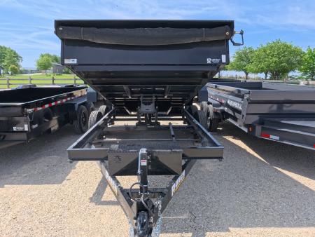 New 2026 Punch 83 x 14 Scissor Dump Trailer with 14K GVWR - Black