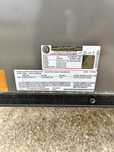 New 2026 Discovery Trailers 5X8 V NOSE RAMP DOOR Cargo / Enclosed Trailer