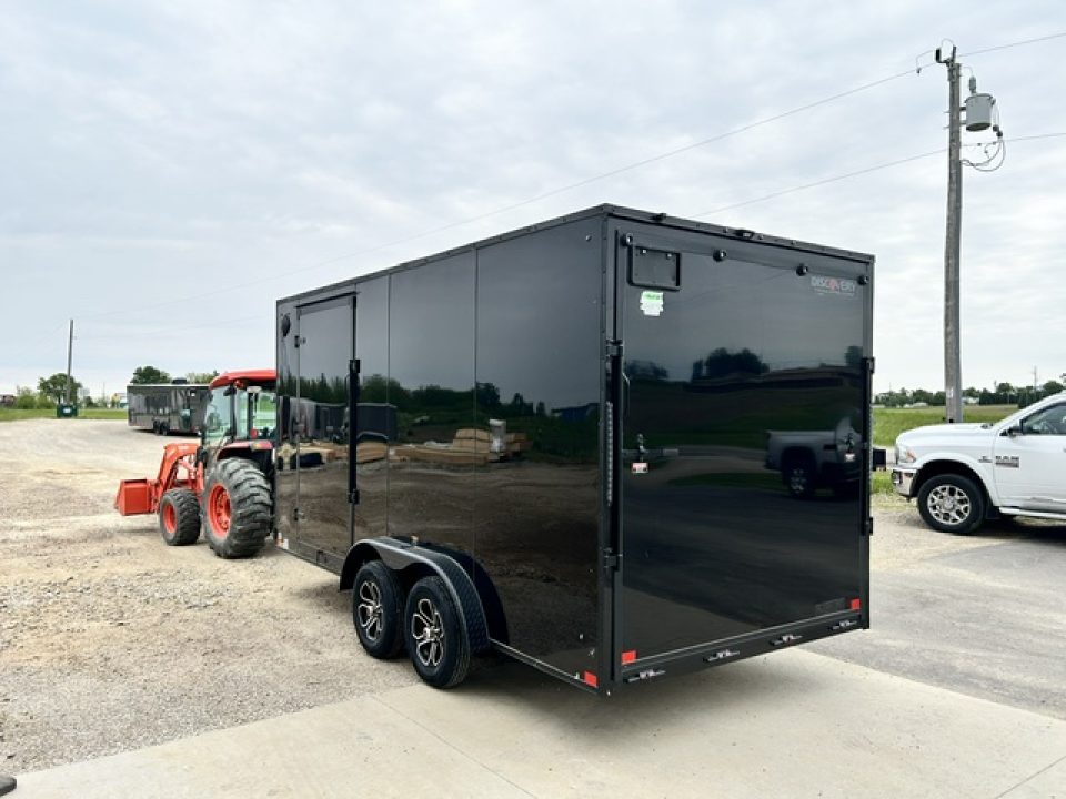 New 2027 Discovery Trailers 7.5x16 Blackout Package .080 exterior skins 90" INTERIOR HEIGHT Cargo / Enclosed Trailer