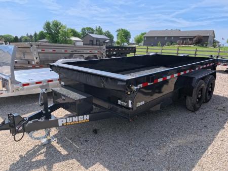 New 2026 Punch 83 x 14 Scissor Dump Trailer with 14K GVWR - Black