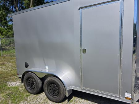 New 2027 US Cargo 6.5X12 TANDEM AXLE POLY 080 SCREWLESS 7' INSIDE DRINGS SXS UTV GOLFCART MOWER 7K GVWR Cargo / Enclosed Trailer