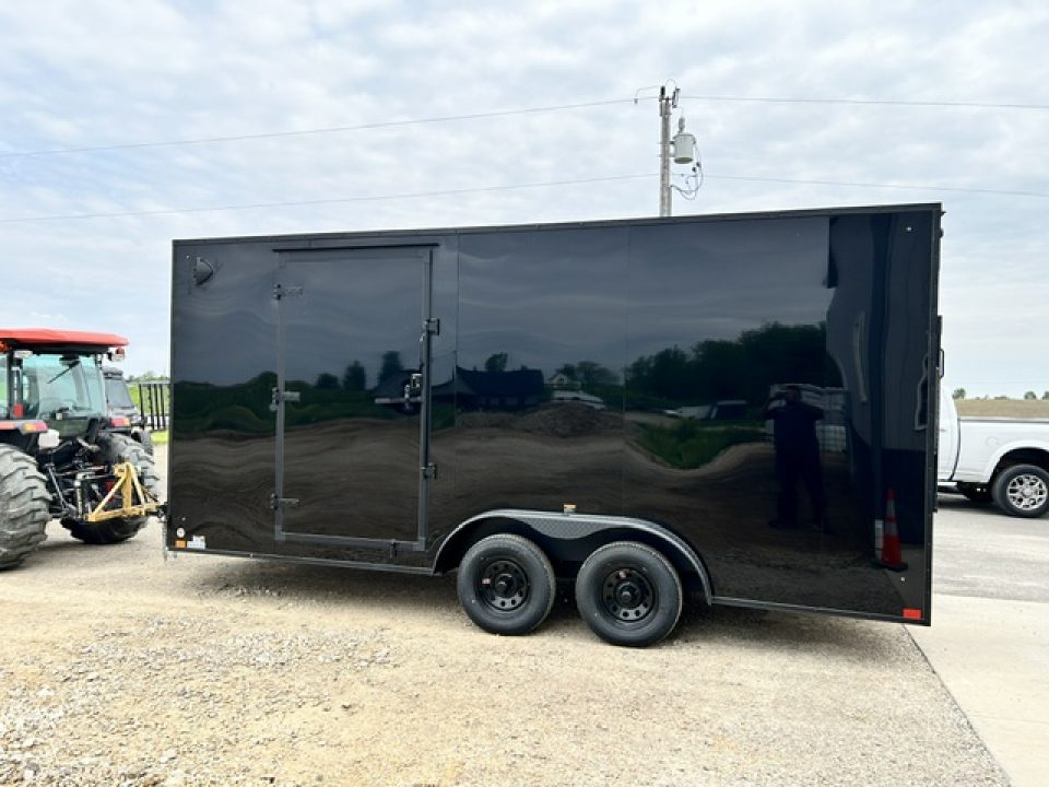 New 2027 Discovery Trailers 7.5x18 Blackout Package .080 exterior skins 90" INTERIOR HEIGHT Cargo / Enclosed Trailer