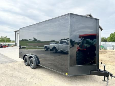 New 2027 Discovery Trailers 7.5x18 Blackout Package .080 exterior skins 90  INTERIOR HEIGHT Cargo / Enclosed Trailer