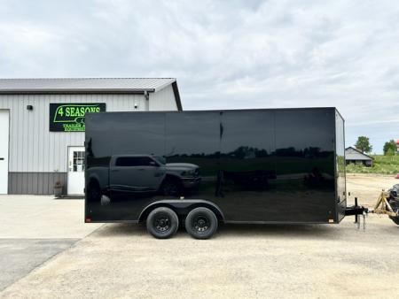 New 2027 Discovery Trailers 7.5x18 Blackout Package .080 exterior skins 90" INTERIOR HEIGHT Cargo / Enclosed Trailer