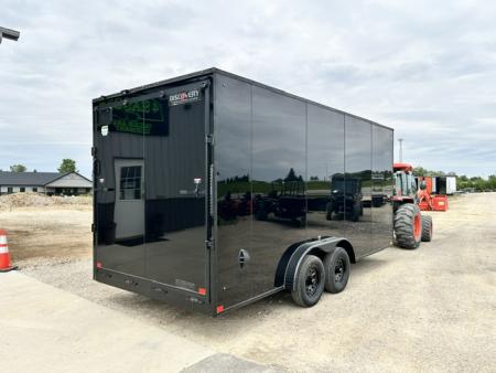 New 2027 Discovery Trailers 7.5x18 Blackout Package .080 exterior skins 90" INTERIOR HEIGHT Cargo / Enclosed Trailer
