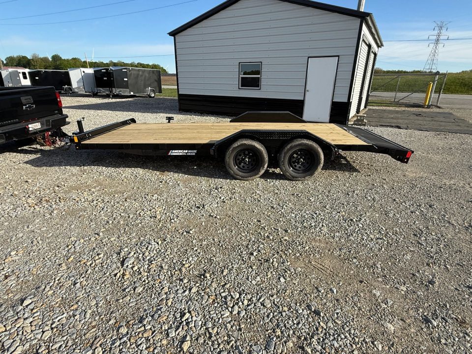New STOCK#52732 83X18 LIBERTY FLATBED CAR HAULER