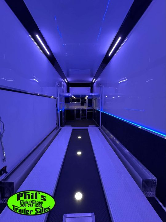 New Haulmark NEW 85X32 ALUMINUM STACKER WITH ESCAPE DOOR ENCLOSED RACE TRAILER Car / Racing Trailer TWO CAR HAULER