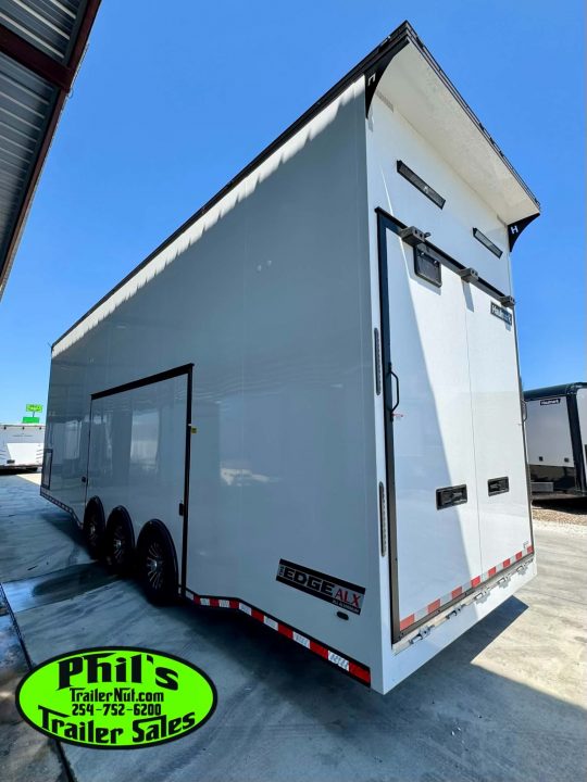 New Haulmark NEW 85X32 ALUMINUM STACKER WITH ESCAPE DOOR ENCLOSED RACE TRAILER Car / Racing Trailer TWO CAR HAULER