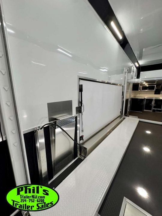 New Haulmark NEW 85X32 ALUMINUM STACKER WITH ESCAPE DOOR ENCLOSED RACE TRAILER Car / Racing Trailer TWO CAR HAULER