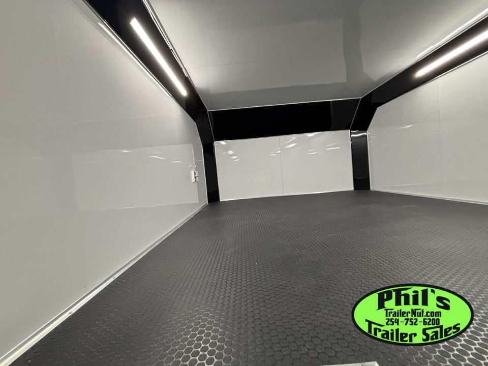 New Haulmark NEW 85X32 ALUMINUM STACKER WITH ESCAPE DOOR ENCLOSED RACE TRAILER Car / Racing Trailer TWO CAR HAULER