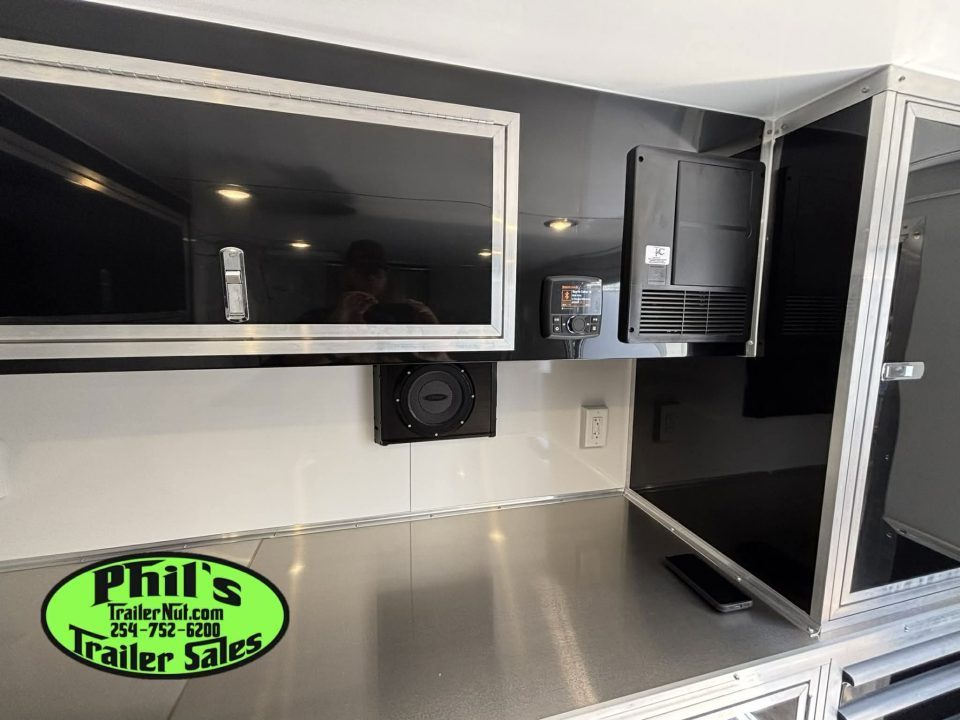 New Haulmark NEW 85X32 ALUMINUM STACKER WITH ESCAPE DOOR ENCLOSED RACE TRAILER Car / Racing Trailer TWO CAR HAULER