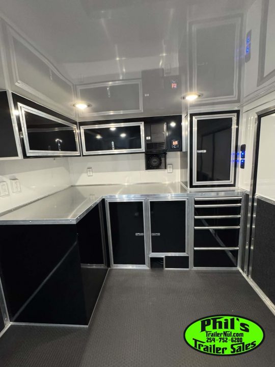 New Haulmark NEW 85X32 ALUMINUM STACKER WITH ESCAPE DOOR ENCLOSED RACE TRAILER Car / Racing Trailer TWO CAR HAULER