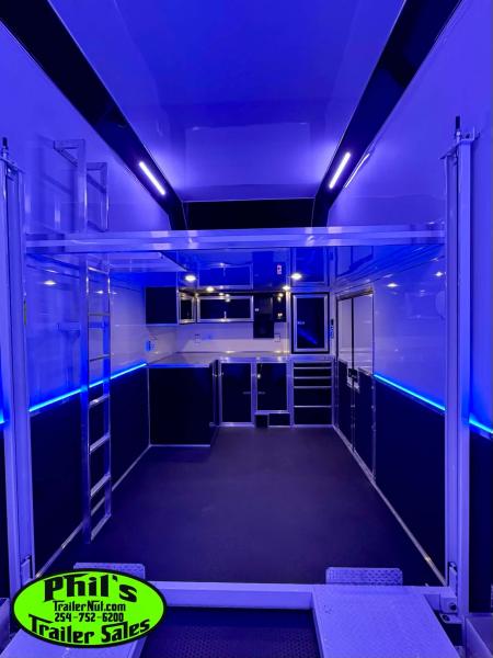 New Haulmark NEW 85X32 ALUMINUM STACKER WITH ESCAPE DOOR ENCLOSED RACE TRAILER Car / Racing Trailer TWO CAR HAULER