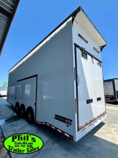 New Haulmark NEW 85X32 ALUMINUM STACKER WITH ESCAPE DOOR ENCLOSED RACE TRAILER Car / Racing Trailer TWO CAR HAULER