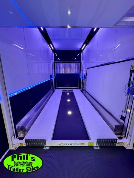 New Haulmark NEW 85X32 ALUMINUM STACKER WITH ESCAPE DOOR ENCLOSED RACE TRAILER Car / Racing Trailer TWO CAR HAULER